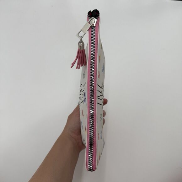 Rae Dunn Free Spirit Butterfly Cosmetic Pouch Travel Bag Tassel - Picture 7 of 7